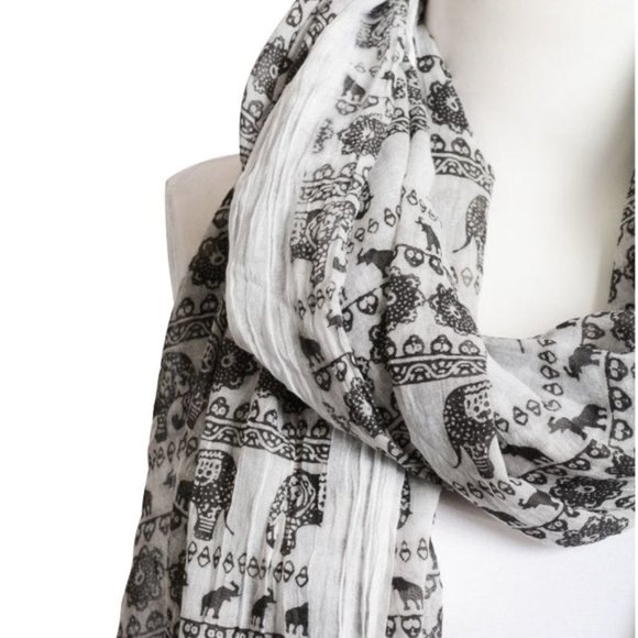 Lightweight Boho Elephant Scarf - Picture 2 of 2